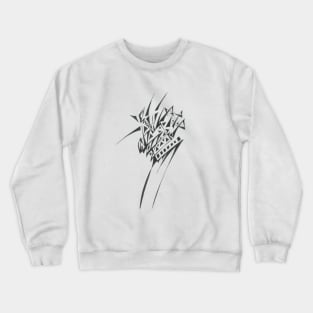 Flying Unique Black White Abstract Art Crewneck Sweatshirt